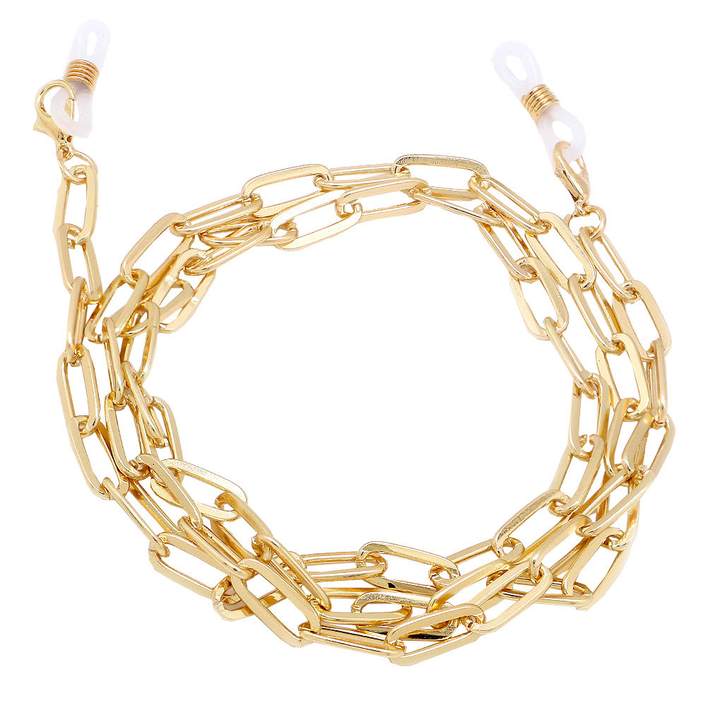 Gold Paperclip Link Glasses Ch - Mask Chain Holder ulasan dan harga