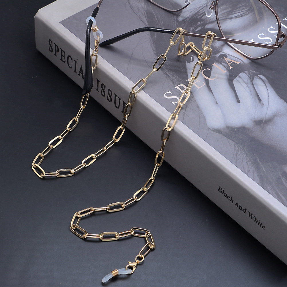Gold Paperclip Link Glasses Ch - Mask Chain Holder ulasan dan harga