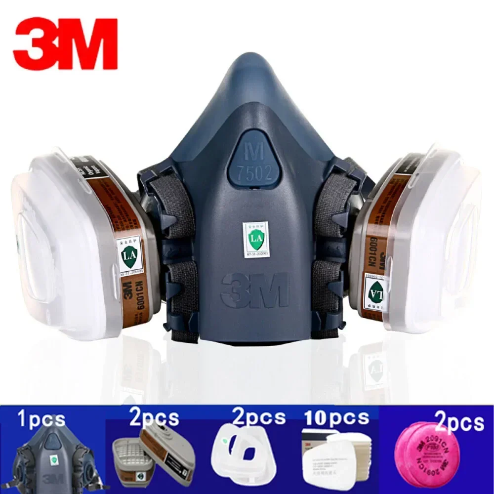 3M 7502 Respirator Mask  Prote - Dust Mask Construction ulasan dan harga